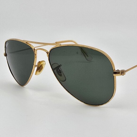 *SOLD* Ray-Ban RB3044 L0207 Gold Frame G-15 Lens Aviator Extra Small Sunglasses - Picture 1 of 15